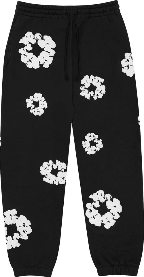 Denim Tears The Cotton Wreath Sweatpants 'Black'