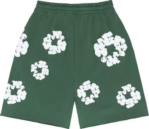 Denim Tears The Cotton Wreath Shorts 'Green'