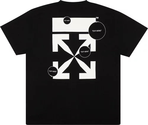 Off-White Cut Here Over Tee 'Black/White'