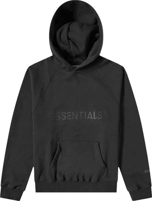 Fear of God Essentials Hoodie Applique Logo 'Stretch Limo Black'