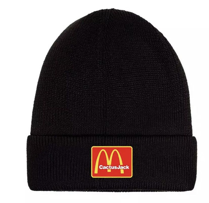 Travis Scott x McDonalds Beanie Black