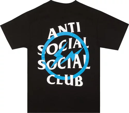 Anti Social Social Club x Fragment Design Blue Bolt Tee 'Black'