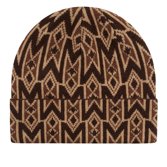 Mackage Kiko Jacquard Monogram Brown Beanie