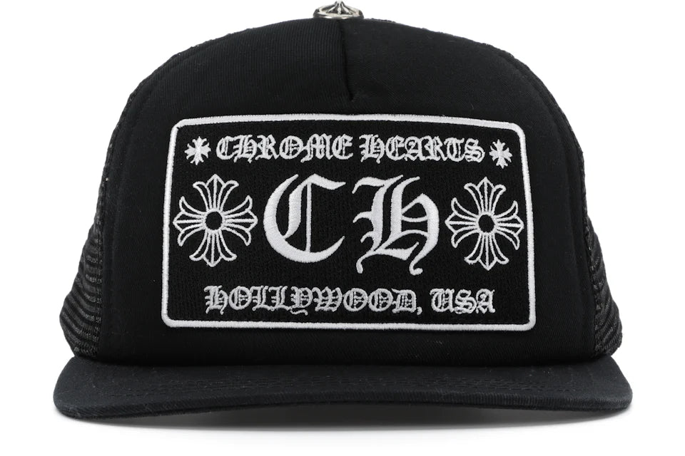 Chrome Hearts CH Hollywood Trucker Hat Black