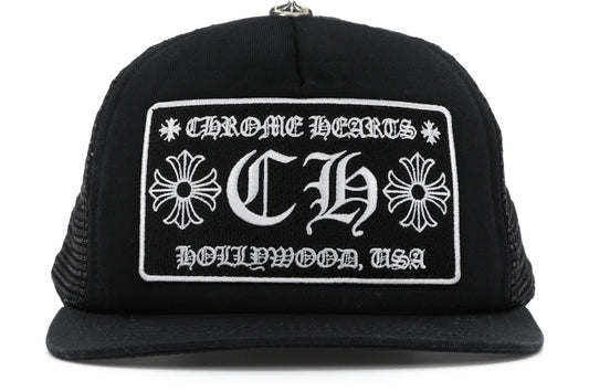 Chrome Hearts CH Hollywood Trucker Hat Black