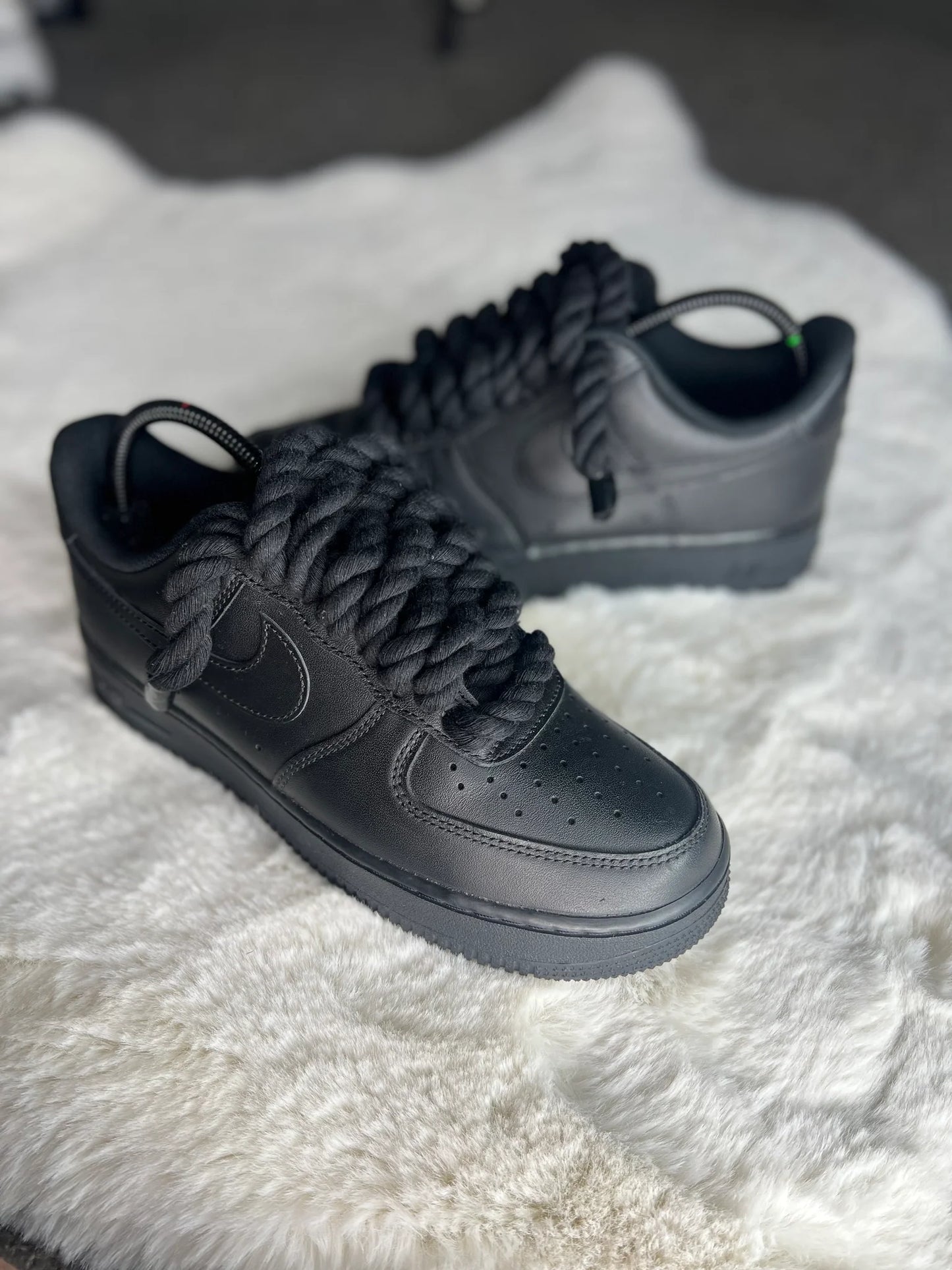 Air Force 1 Black Rope Lace