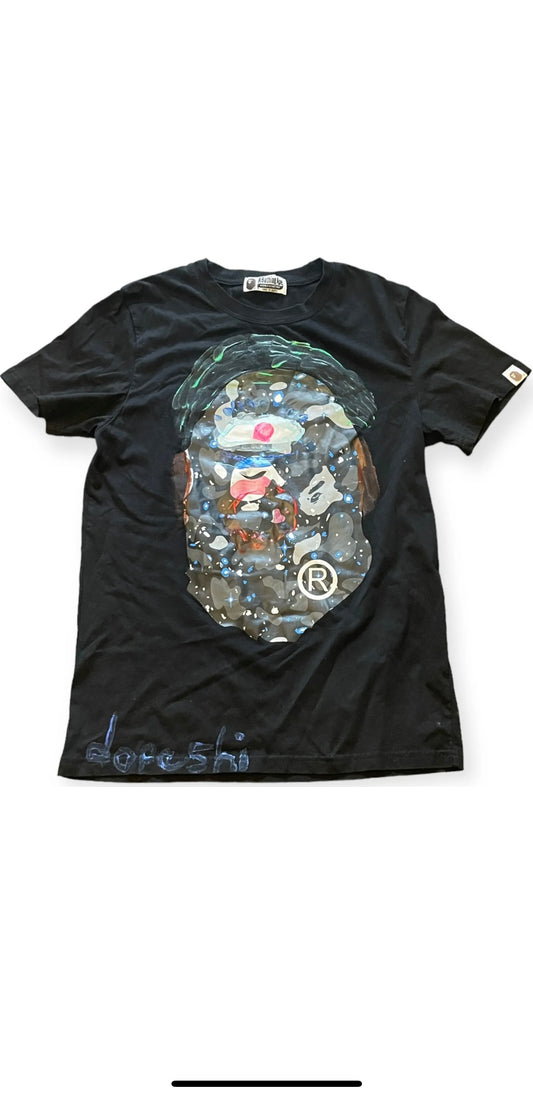 Bape Space Ape DOPESHI Custom Black Tee