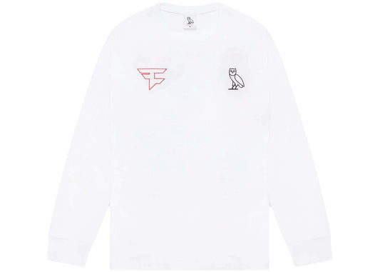 OVO x Faze Clan New Athletes White Longsleeve Shirt