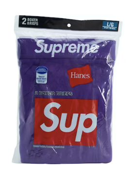 Supreme Hanes Boxer Briefs Purple (2 Pack)