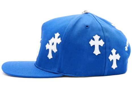 Chrome Hearts Cross Patch Baseball Hat Blue