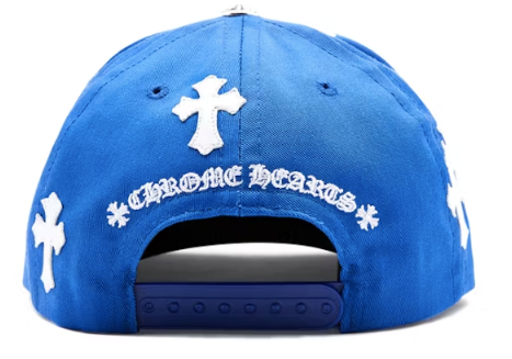 Chrome Hearts Cross Patch Baseball Hat Blue