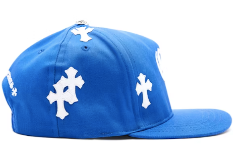 Chrome Hearts Cross Patch Baseball Hat Blue