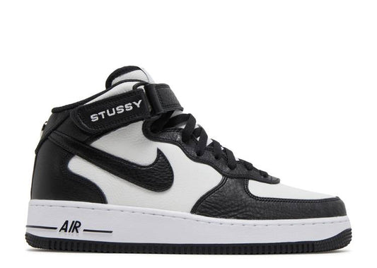 Air Force 1 x Stussy Mid Bone Black White