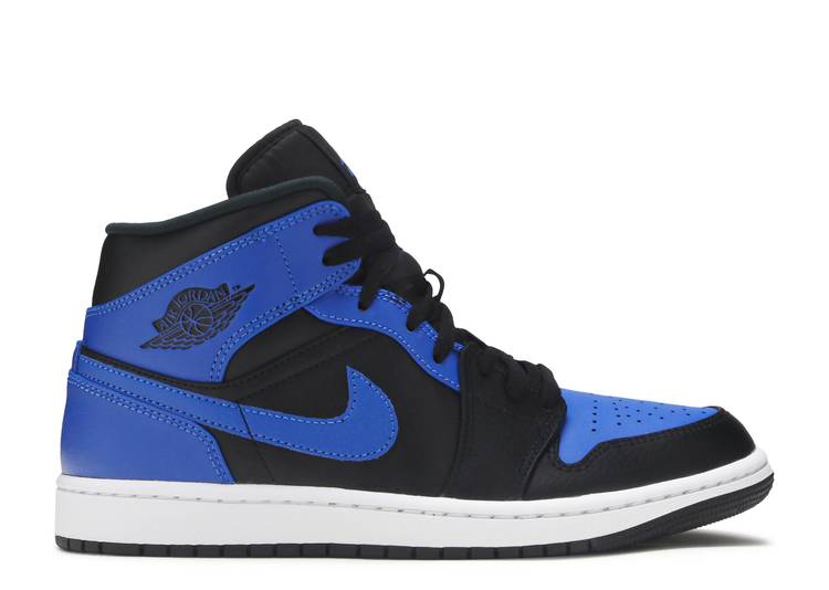 Air Jordan 1 Mid Hyper Royal Tumbled Leather