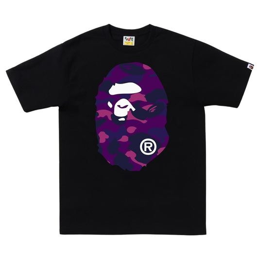 Bape Big Head Purple Black Tee