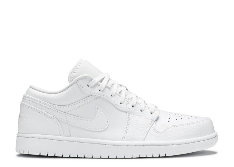 Air Jordan 1 Retro Low Triple White Tumbled Leather (2020)