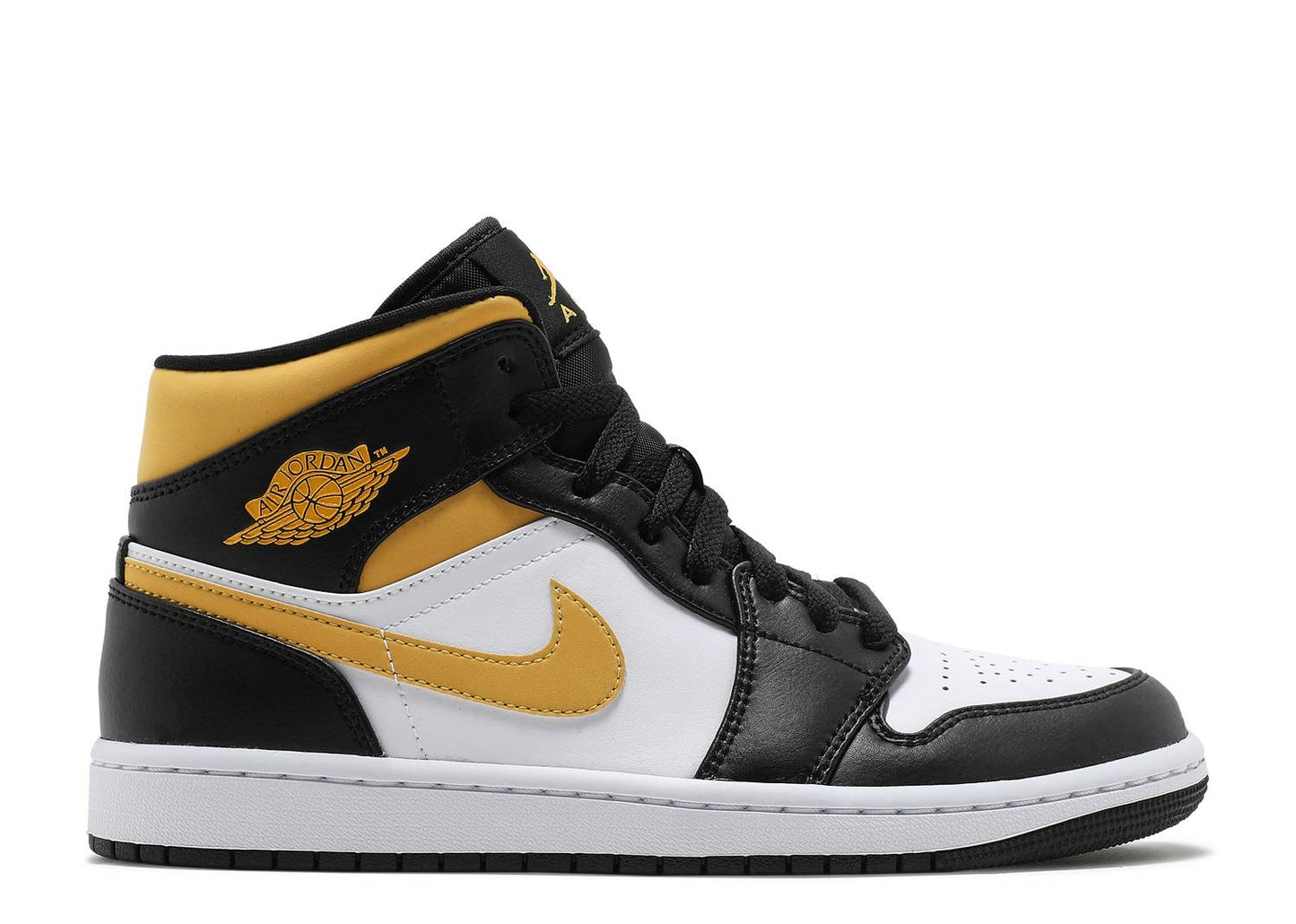 Air Jordan 1 Mid Black University Gold Pollen