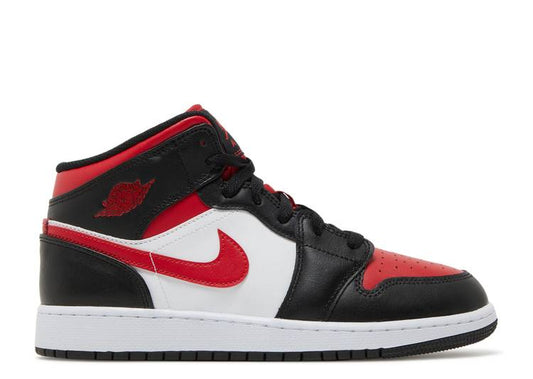 Air Jordan 1 Mid Black Fire Red (GS)