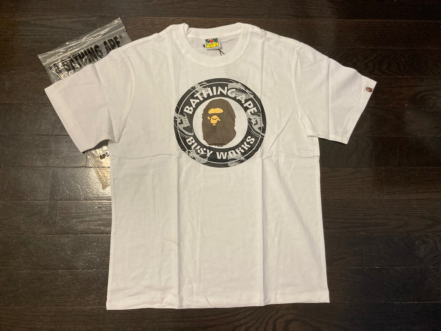 Bape Bapesta Busywork White Tee