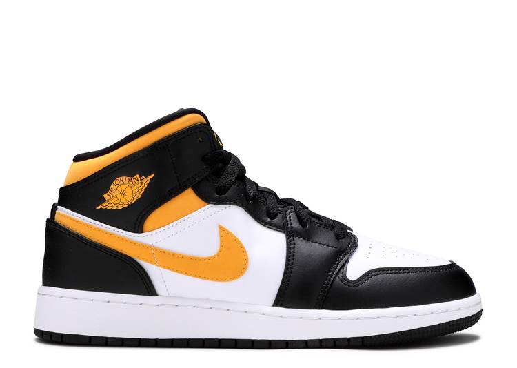 Air Jordan 1 Mid White Pollen Black (GS)